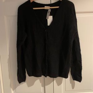 Black Wilfred/Aritzia V-Neck Cardigan/NWT/Sz S